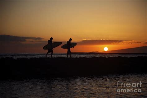 Sunset Surfers Photograph By Brandon Tabiolo Printscapes Fine Art