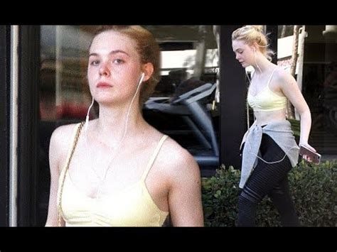 Elle Fanning Displays Her Toned Tummy In Yellow Sports Bra YouTube