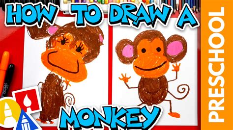 How To Draw A Monkey Preschool Art For Kids Hub