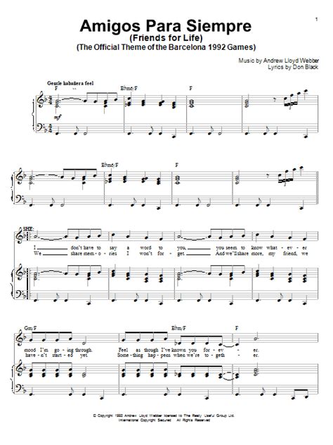 We did not find results for: Amigos Para Siempre (Friends For Life) | Sheet Music Direct