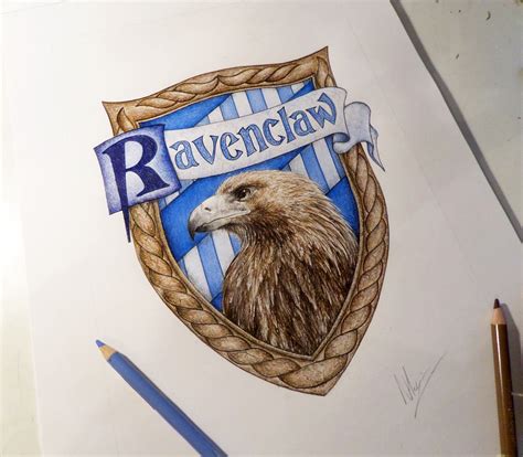 The hogwarts houses drawings i did seemed to be liked, so i want to show you my fawkes illustration at. Ravenclaw | Ravenclaw, Hogwarts crest, Drawings