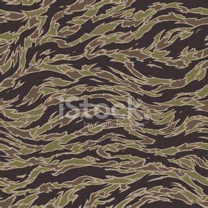 Tiger Stripe Camouflage Seamless Tile Stock Vector Royalty Free