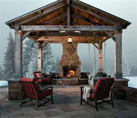 Stunning Winter Patio Design Ideas To Keep It Warm Outdoor Fireplace