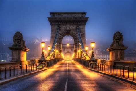 Széchenyi Chain Bridge Budapest Hungary Fine Art Photography By