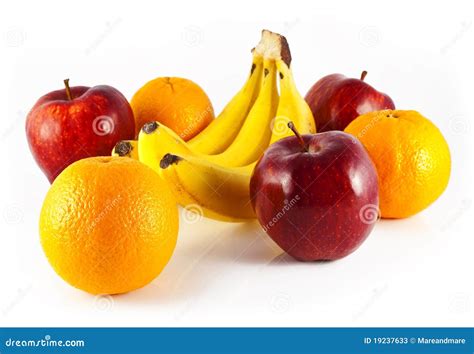 Oranges Apples And Bananas Stock Image Image Of Fruit 19237633