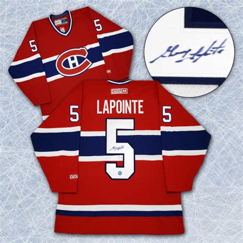 Montreal canadiens authentic koho nhl hockey jersey mens 56 xxl vintage canadian. Guy Lapointe Montreal Canadiens Autographed Retro CCM ...