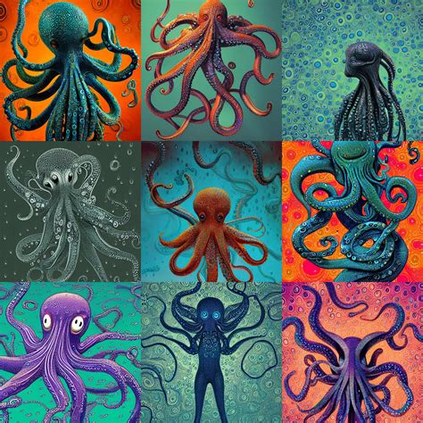 beautiful octopus woman, rain, highly detailed, octane | Stable