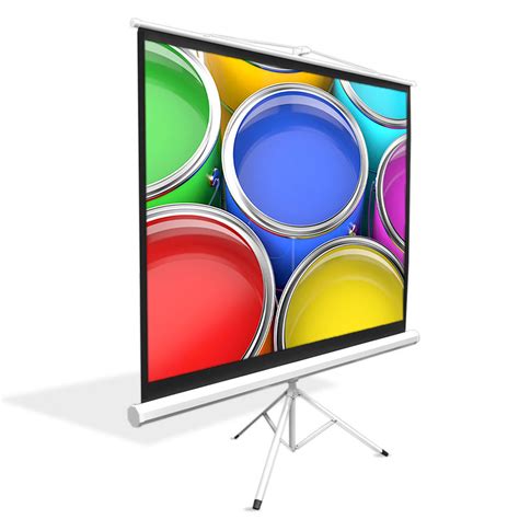 Projector screens can be quite large; Pyle 97095212M 40-inch Video Projector Screen, Easy Fold-Out & Roll-Up Projection Display