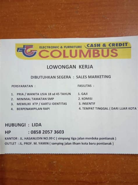Pt haleyora power merupakan anak perusahaan dari pt pln (persero) yang bergerak di bidang operation & maintenance pada jaringan transmisi dan distribusi kelistrikan. Lowongan Kerja PT. Columbus Kalbar - JobsKalbar