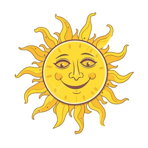 Sol Amarelo Clipart Sol Dos Desenhos Animados Em Um Fundo Branco Vetor
