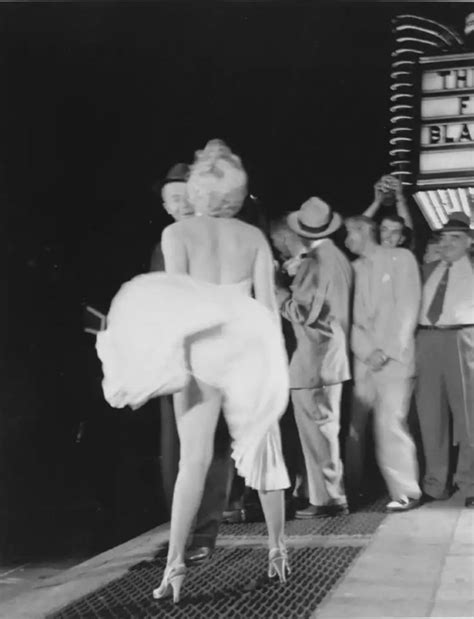 Marilyn Filming The Skirt Blowing Scene For The Seven Year Itch