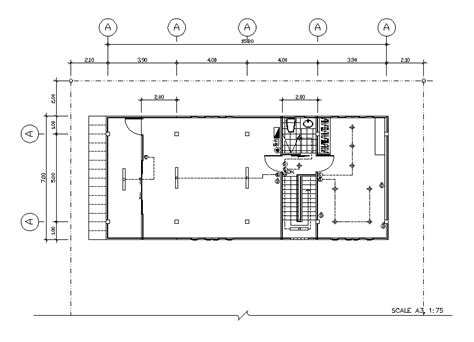 15x7 Meter House First Floor Electrical Layout Plan Autocad Drawing