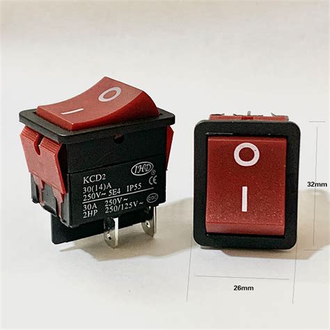 Kedu Power On Off Rocker Switch Push Button Pin Ip T Hy Kits