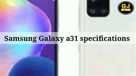 Samsung Galaxy A31 Specifications Youtube