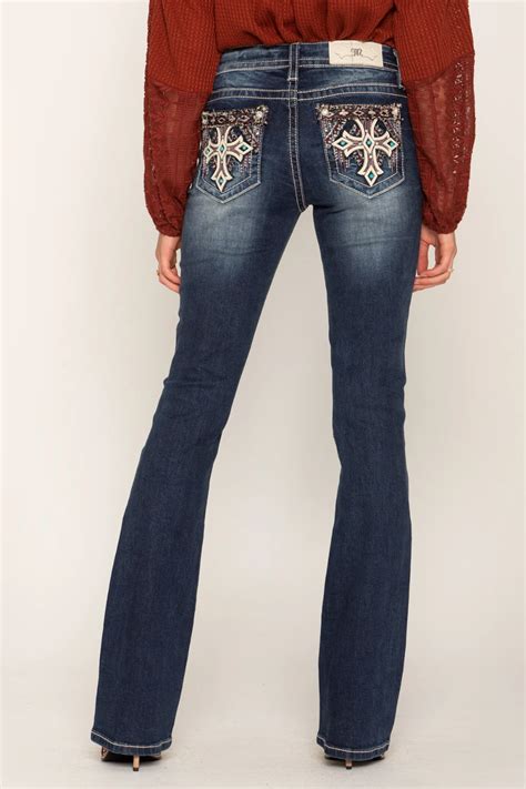 Sacred Heart Bootcut Jeans Bootcut Jeans Embellished Denim Bootcut