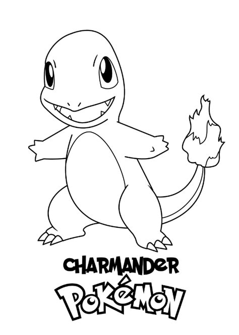 Pokemon Charmander Kolorowanka - Morindia Pokoloruj rysunek