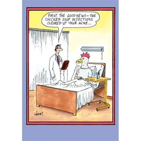 Nobleworks Chicken Soup Funny Humorous Tom Cheney Get Well Card