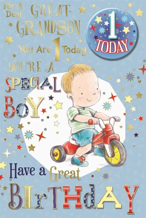 Get one and give your friend. Great Grandson Birthday Cards Great Grandson 39 S 1st ...
