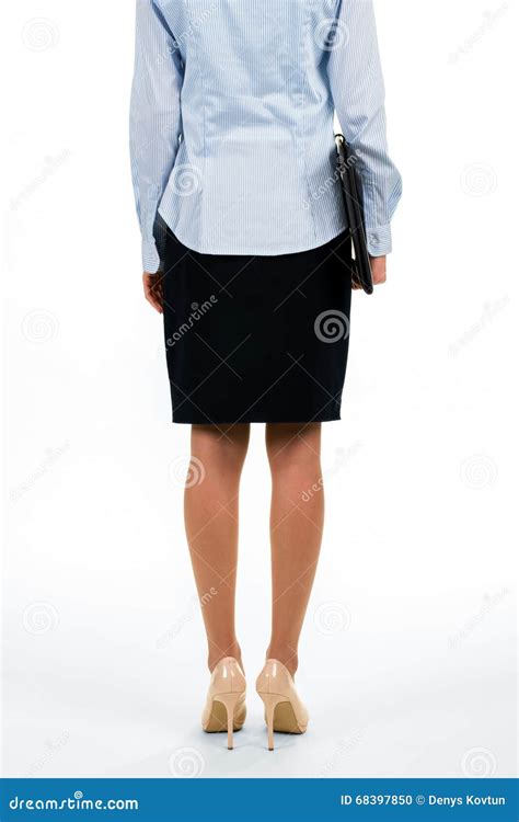 Back View Of Young Businesswoman Stock Photo Image Of Attractive