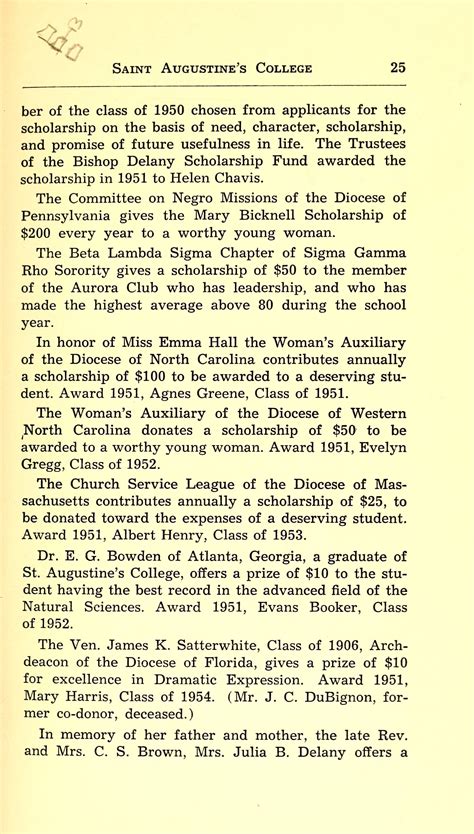 Saint Augustine's Record [1952-1956]