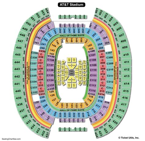 The at&t stadium seats roughly 80,000 for football games. AT&T Stadium Seating Charts & Views | Games Answers & Cheats