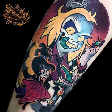 Beetlejuice And Lydia Tattooed By Monikbones Check Out More