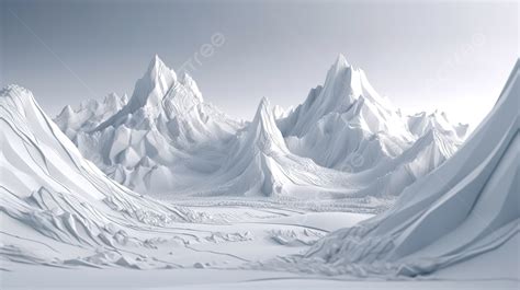 Snowy Peak In 3d Render Background Ice Mountain Mountain Range Snowy