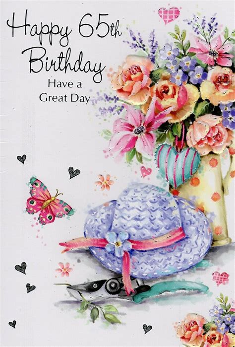 65th Female Birthday Greeting Card Multiple Designs Free Pandp Ebay