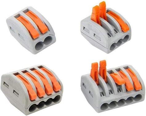Lever Nut Connector 20 Pack Conductors Compact Wire Connectors