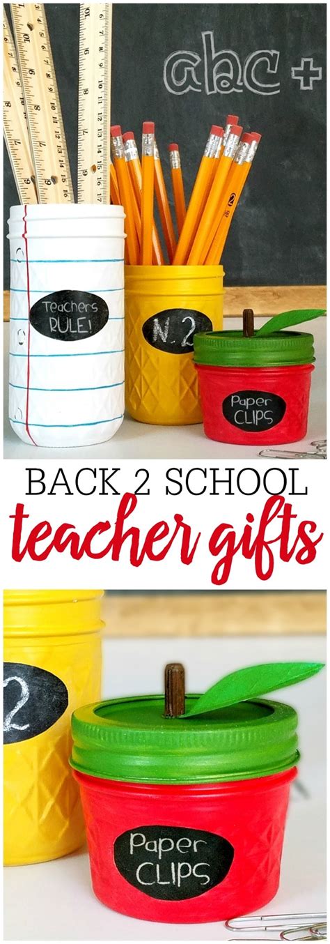 Say thank you with a gift and a handmade card for that special teacher in your life!. Back to School Teacher Jar Gifts - Lil' Luna