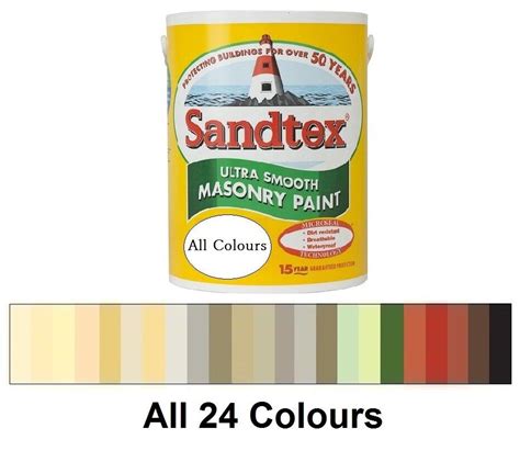 Sandtex Masonry Paint 1L Ultra Smooth Quality Waterproof 3