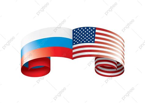 Russia Flag Clipart Vector Russia And Usa National Flags Illustration