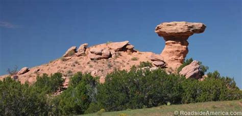 On the street of u.s. Camel Rock, Santa Fe, New Mexico