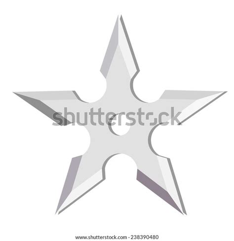 Ninja Throwing Star Isolated On White Stock Vector Royalty Free 238390480