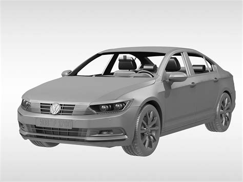 Volkswagen Passat 2015 3d Model Max Obj 3ds Fbx