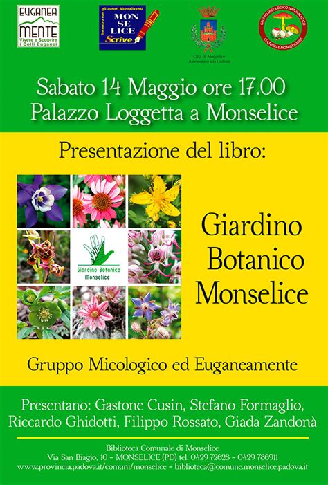 1000 schede di piante officinali con immagini a colori, milano,. Presentazione del Libro Giardino Botanico - Colli Euganei