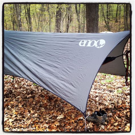 These tarps are used with asymmetrical hammocks. Chillin in my #eno hammock | Rain fly, Eno hammock ...