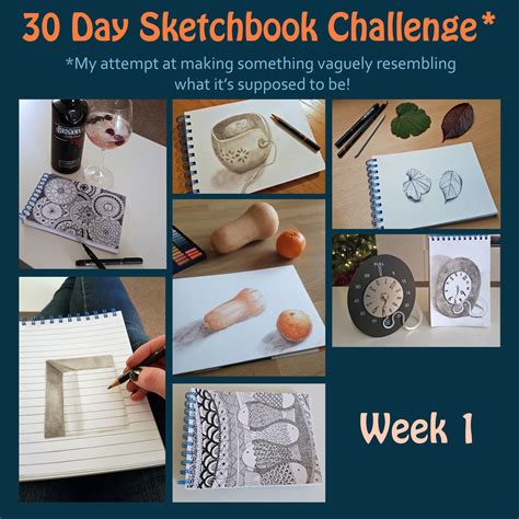 30 Day Sketchbook Challenge Week 1 Jo Creates