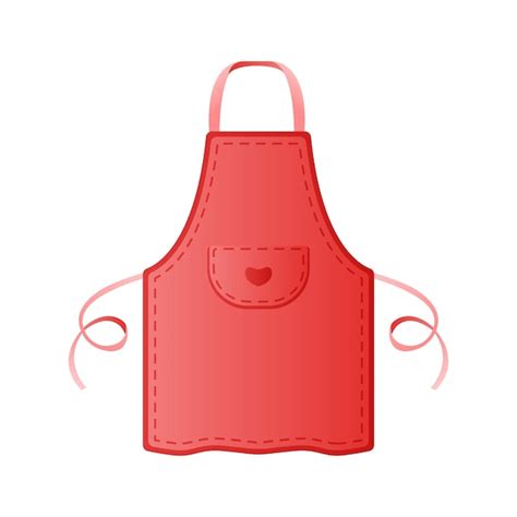 Premium Vector Red Apron Cartoon Vector Illustration Isolated Object