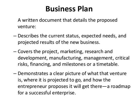 Entrepreneurship Business Plan