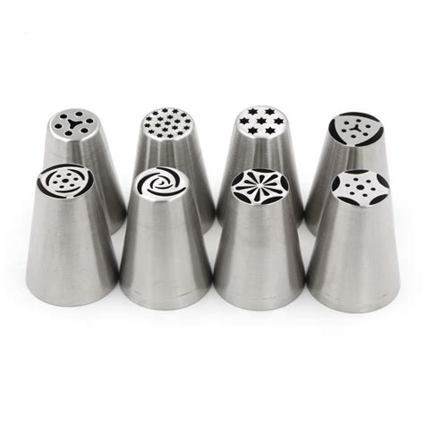8pcs russian tulip nozzle perfect for cake cupcake decorating icing piping nozzles bico russo