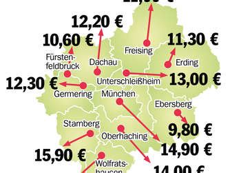 Studie zeigt Preis-Atlas mit Kosten für Mieten und Kaufen im Umland von