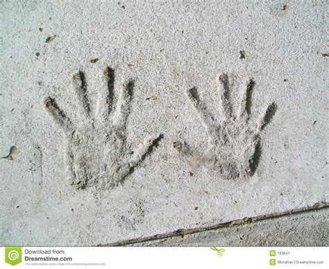 Handprints in Cement stock image. Image of play, stone - 183641