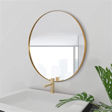Andy Star Round Gold Mirror 30 Brass Mirror With Brushed
