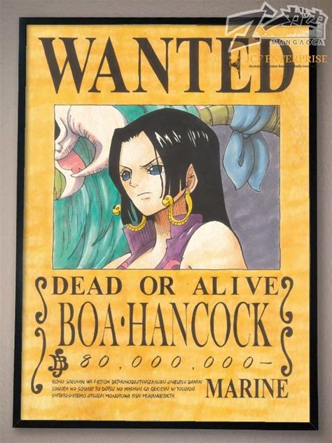 Mangacca One Piece Wanted Seven Warlords Boa Hancock Hand Drawn Gold Dust A3a4 Anime Printed