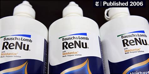 Big name in contact lens cleaners; Lens Care Solution Is Faulted - The New York Times