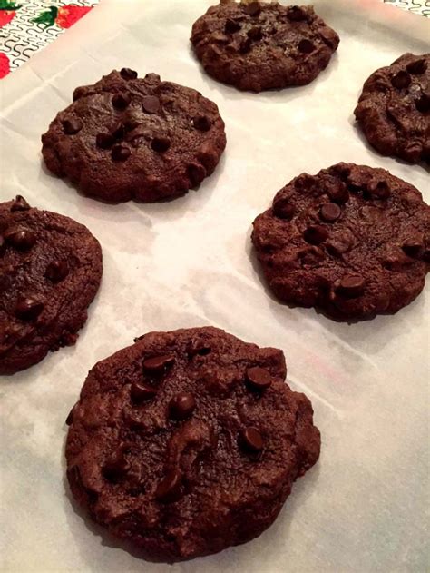 These cocoa cookies are filled with chips for a double dose of chocolate. Soft Chewy Double Chocolate Chip Cookies Recipe - Melanie ...