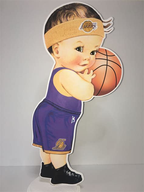 Laker Baby Basketball Centerpiece Nba Baby Centerpiece Baby Etsy
