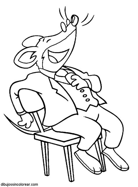 Dibujos Sin Colorear Dibujos de Personajes de Gerónimo Stilton para