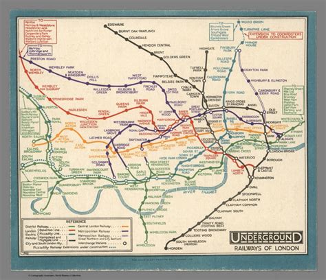 Underground Railways Of London David Rumsey Historical Map Collection